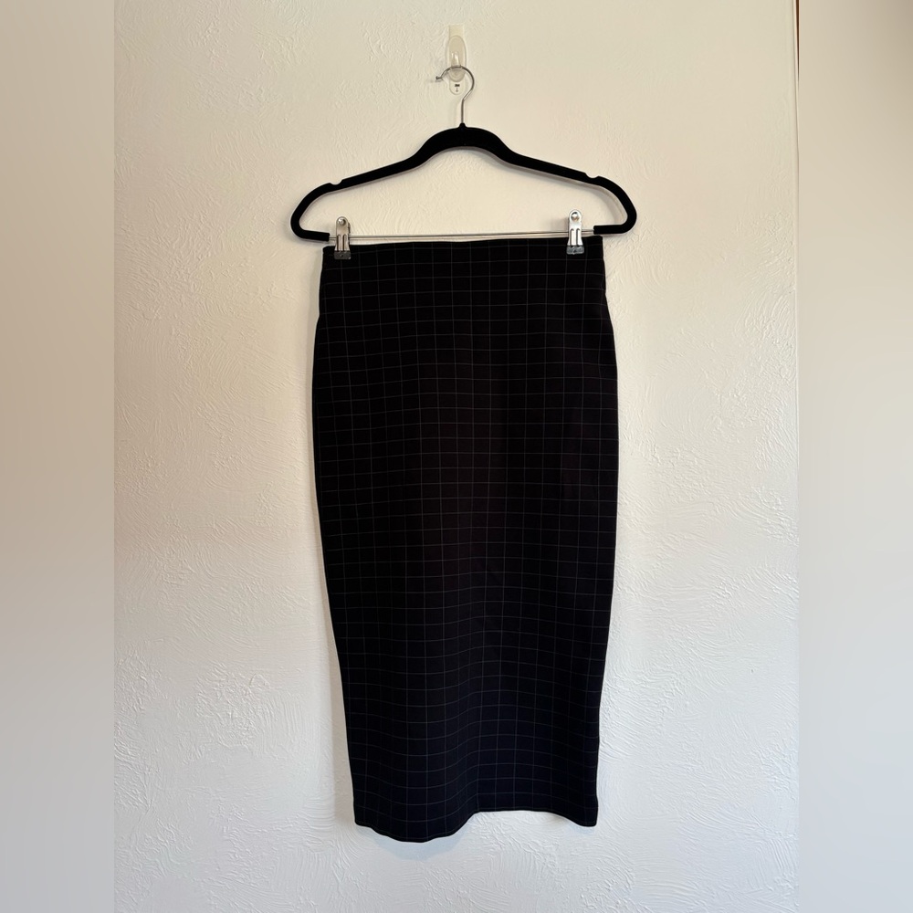 Sanctuary Black & White Grid Pencil Skirt